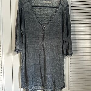 We The Free Blue/Grey Tunic Top
